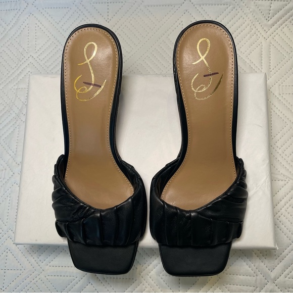Sam Edelman Kittie Heeled Slide Sandals Size 8.5 In Black - Picture 7 of 10